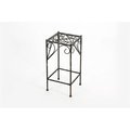 Ore International ORE International LB-1701 21.06 in. Celtic Clover Square Cast-Iron Plant Stand; Medium LB-1701